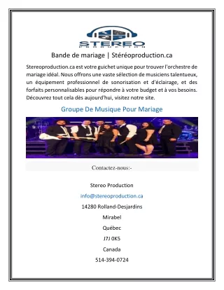 bande de mariage st r oproduction ca