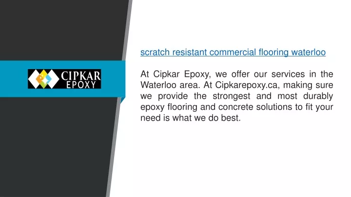 scratch resistant commercial flooring waterloo