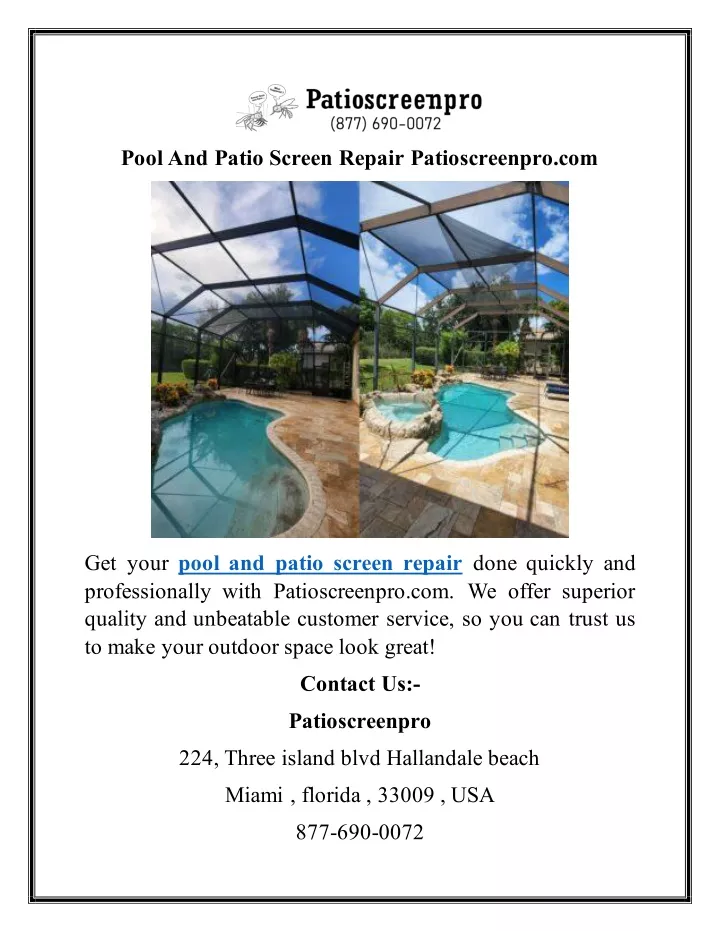 pool and patio screen repair patioscreenpro com