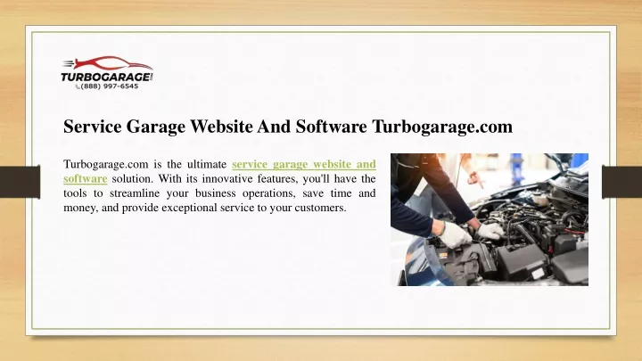 service garage website and software turbogarage