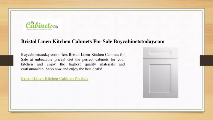 bristol linen kitchen cabinets for sale