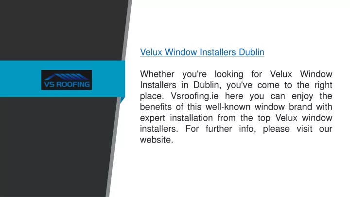 velux window installers dublin whether