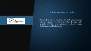 Clothes Drawer Organizer  Diyome