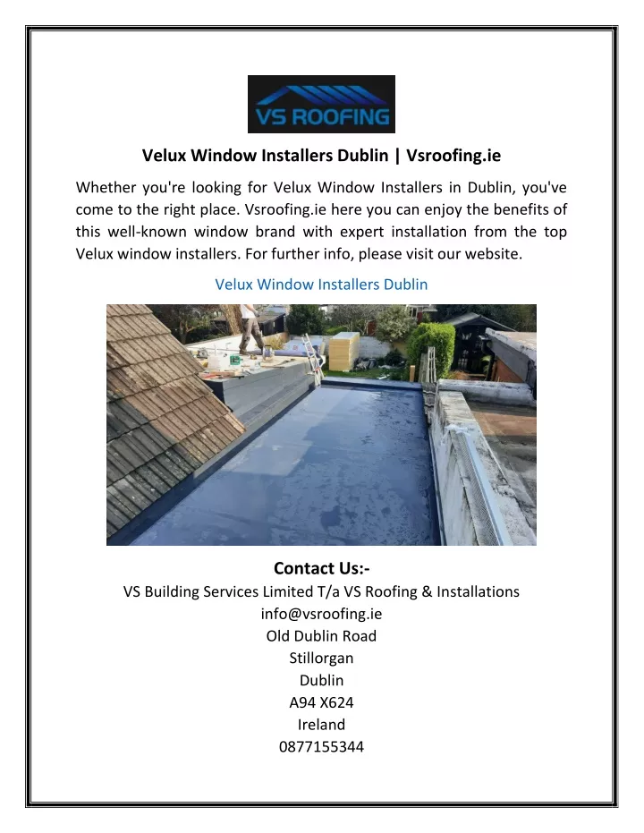 velux window installers dublin vsroofing ie