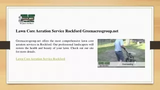 lawn core aeration service rockford