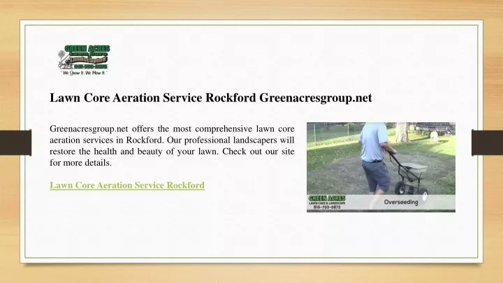 lawn core aeration service rockford