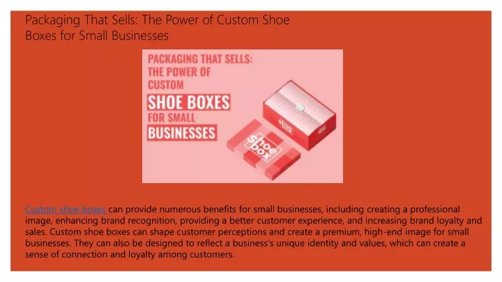 packaging that sells the power of custom shoe