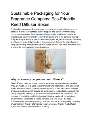 Sustainable Packaging for Your Fragrance Company_ Eco-Friendly Reed Diffuser Boxes