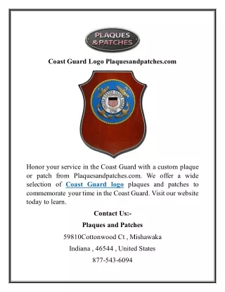 coast guard logo plaquesandpatches com