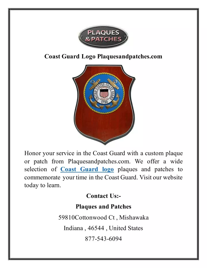 coast guard logo plaquesandpatches com