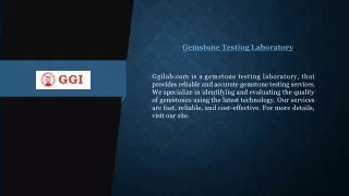 Gemstone Testing Laboratory  Ggilab