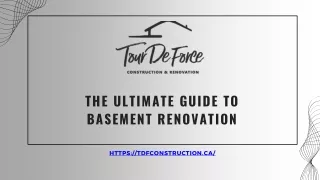 The Ultimate Guide to Basement Renovation