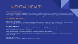 mental health