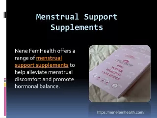 Menstrual Support Supplements
