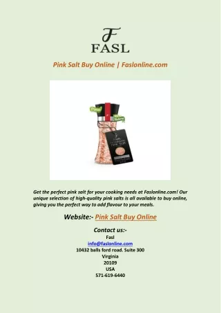 Pink Salt Buy Online