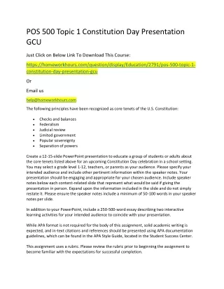 pos 500 topic 1 constitution day presentation gcu