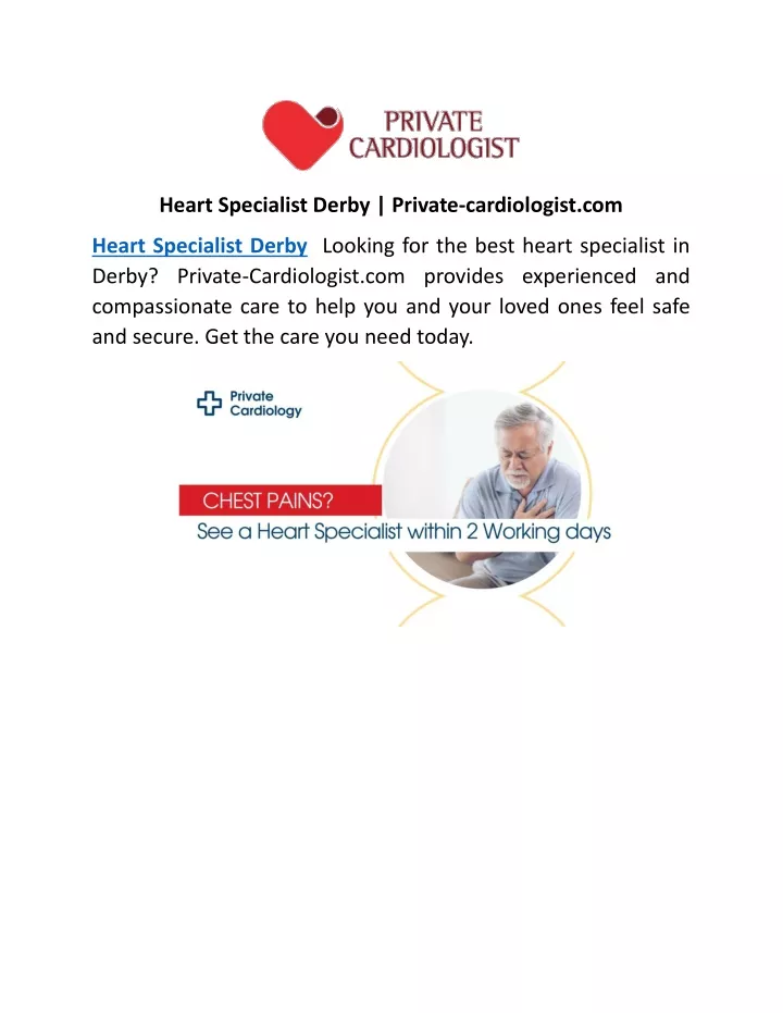 heart specialist derby private cardiologist com
