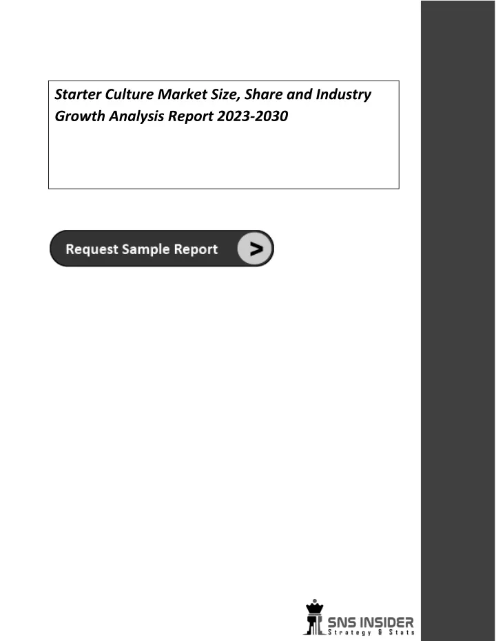starter culture market size share and industry