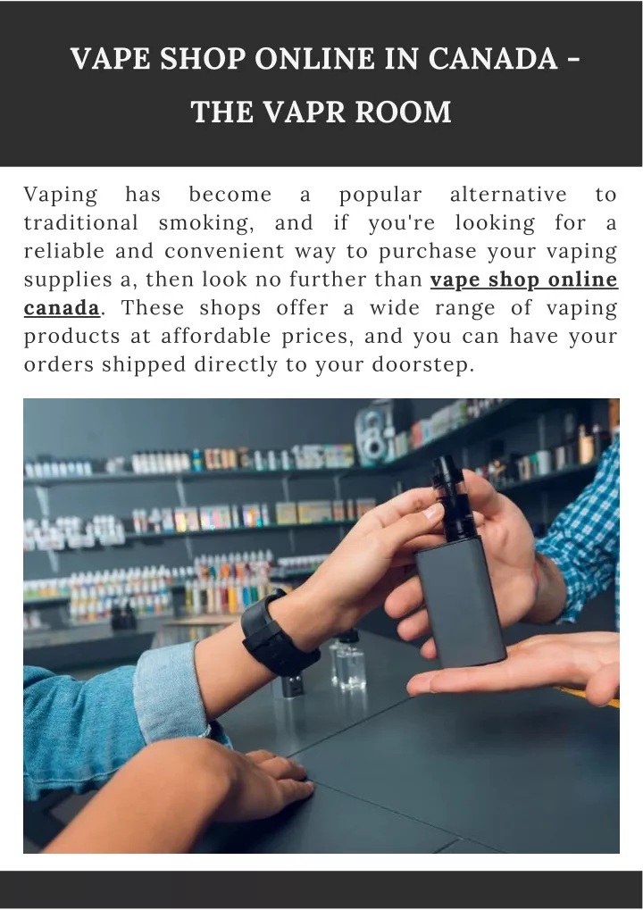 vape shop online in canada the vapr room