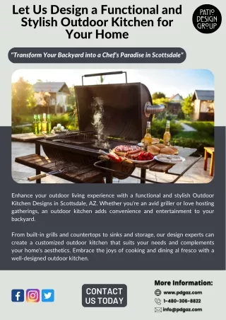 Let Us Design a Functional and Stylish Outdoor Kitchen for Your Home