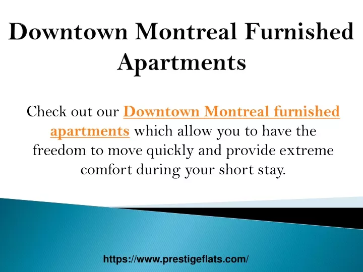 downtown montreal furnished apartments