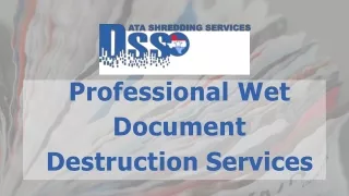 Professional Wet Document Destruction Services