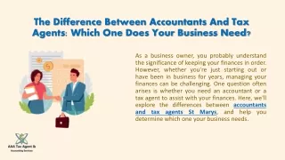 Accountants And Tax Agents St Marys