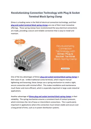 revolutionizing connection technology with plug