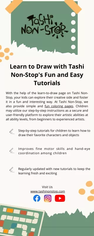 Discover & Learn: Tashi Non-Stop's Interactive Educational Fun Coloring Pages