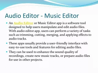 Audio Editor - mp3 Cutter
