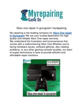 Xbox one repair in gurugram