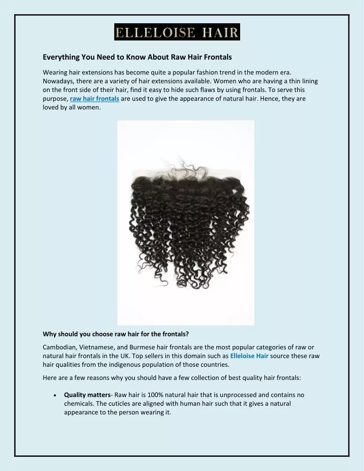 everything you need to know about raw hair