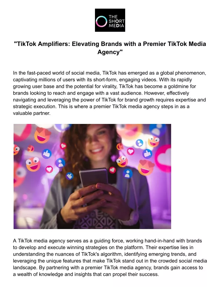 tiktok amplifiers elevating brands with a premier