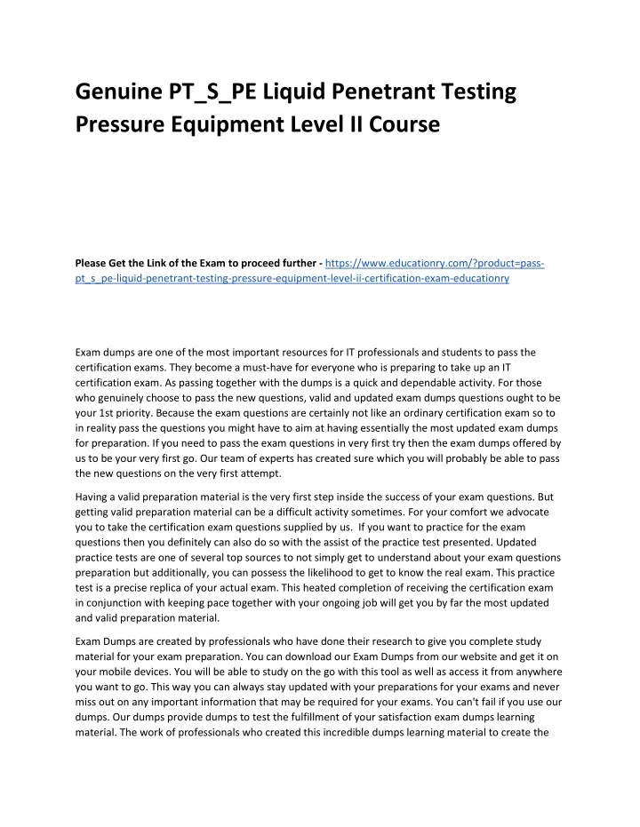 genuine pt s pe liquid penetrant testing pressure