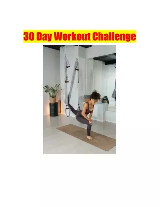 30 Day Workout Challenge StriveCompetitions
