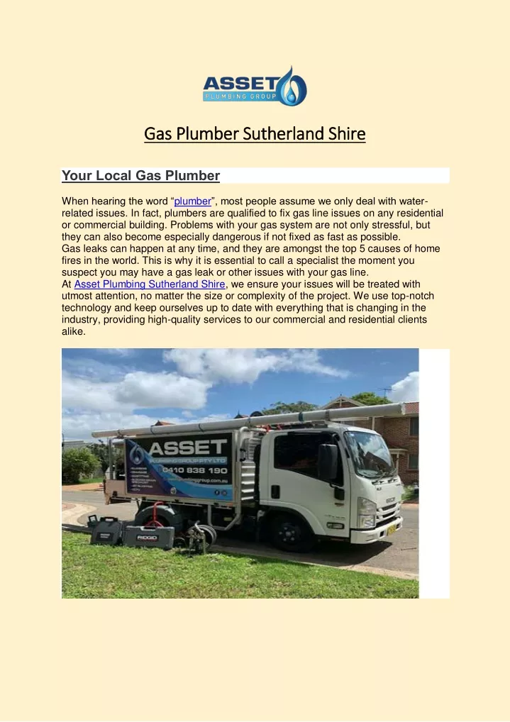 gas plumber sutherland shire gas plumber