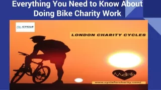Everything You Need to Know About Doing Bike Charity Work