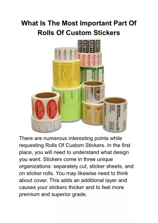 what is the most important part of rolls