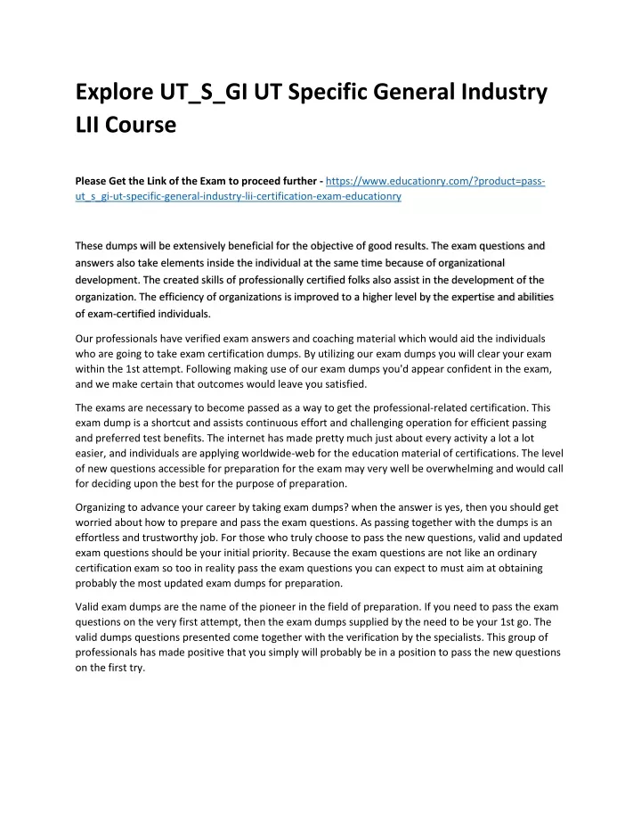 explore ut s gi ut specific general industry