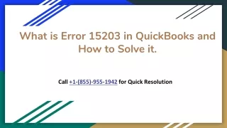 Know What is Error 15203 in QuickBooks and How to Solve it.