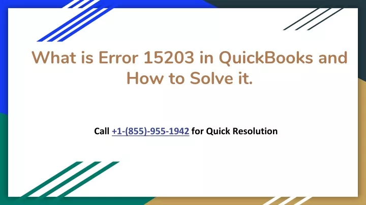what is error 15203 in quickbooks and how to solve it