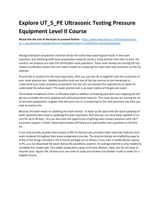 explore ut s pe ultrasonic testing pressure