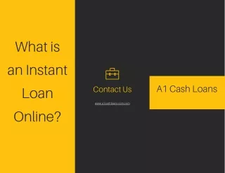 What is an Instant Loan Online?