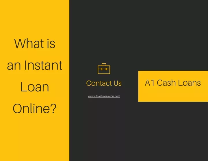 what is an instant loan online