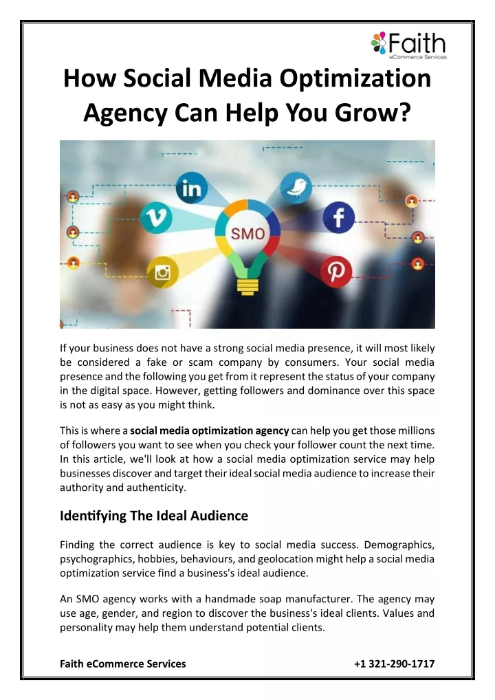 how social media optimization agency can help