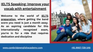 IELTS Speaking Improve your vocab with entertainment