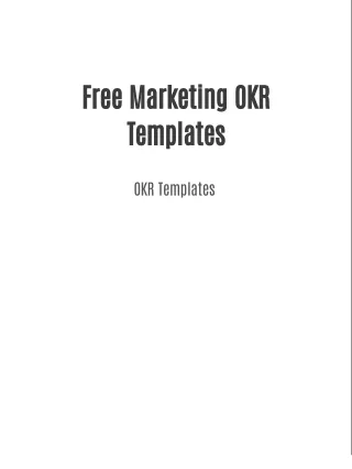 Free Marketing OKR Templates
