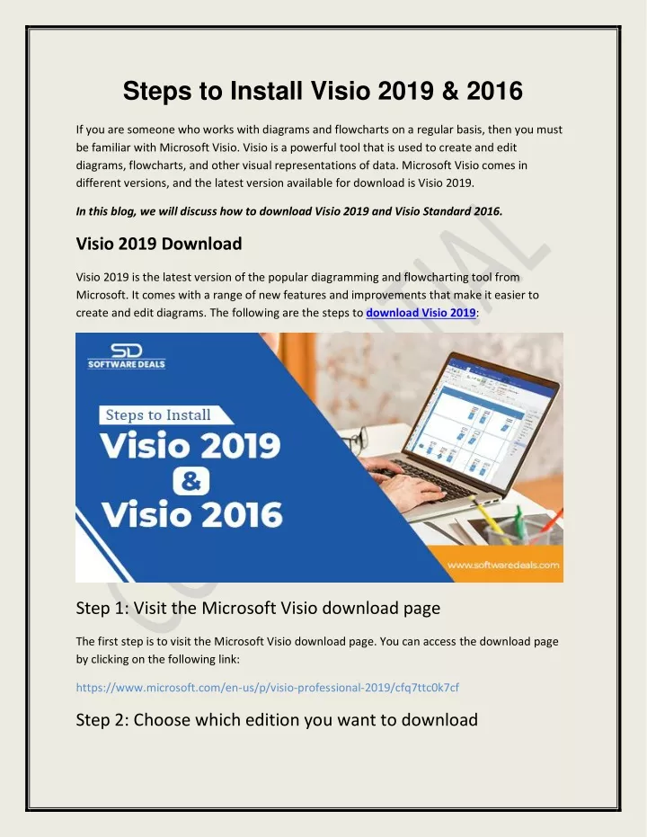 steps to install visio 2019 2016