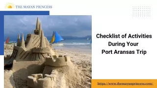 Checklist of Activities During Your  Port Aransas Trip