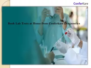 Book Lab Tests at Home from Conferkare Diagnostics